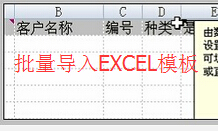 系统模块-“批量导入数据”Excel模版下载